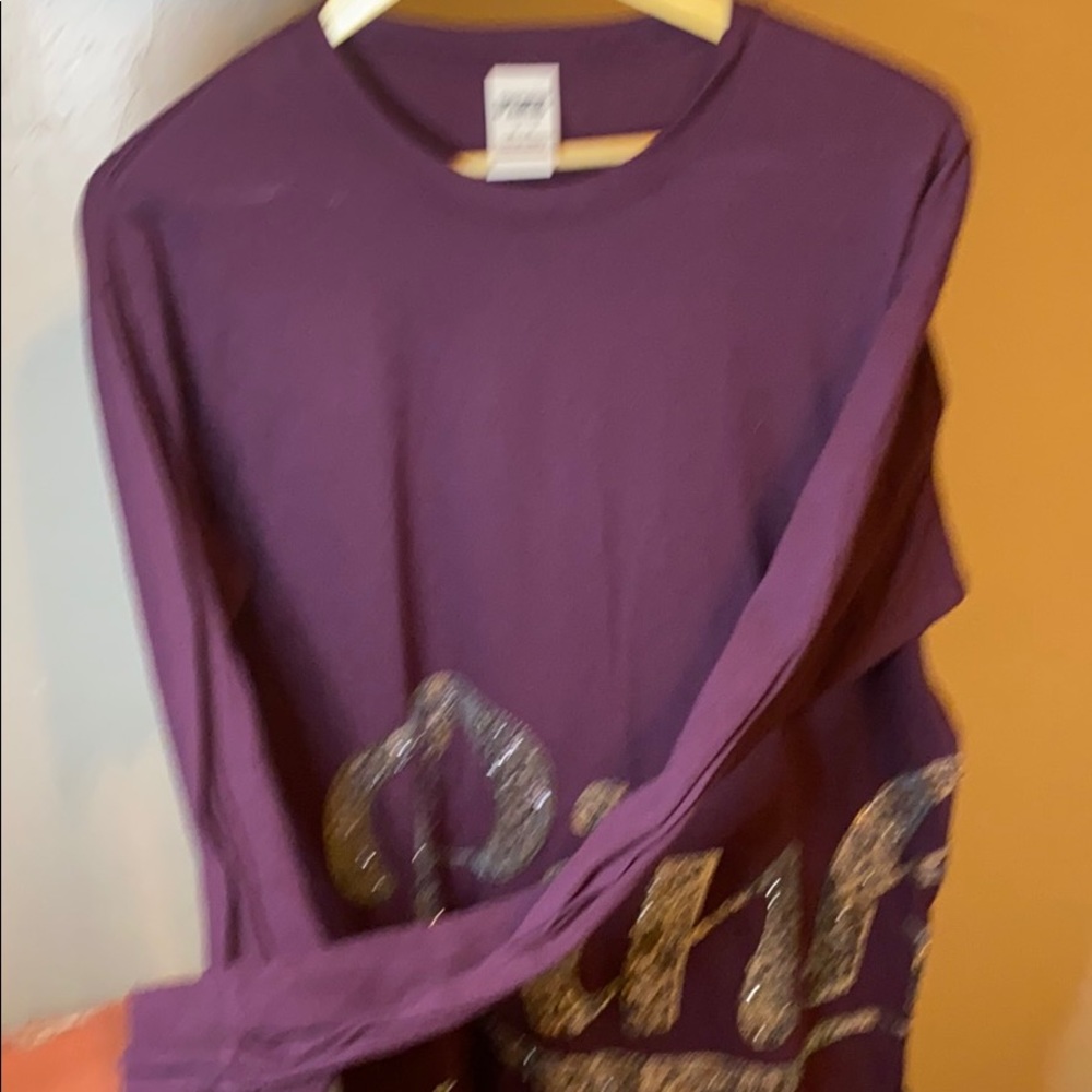 Pink Victoria Secret Long sleeve sequins Tshirt